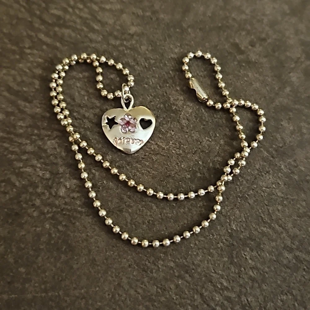 3/$20 Friends Heart Pendant Ball Chain Necklace